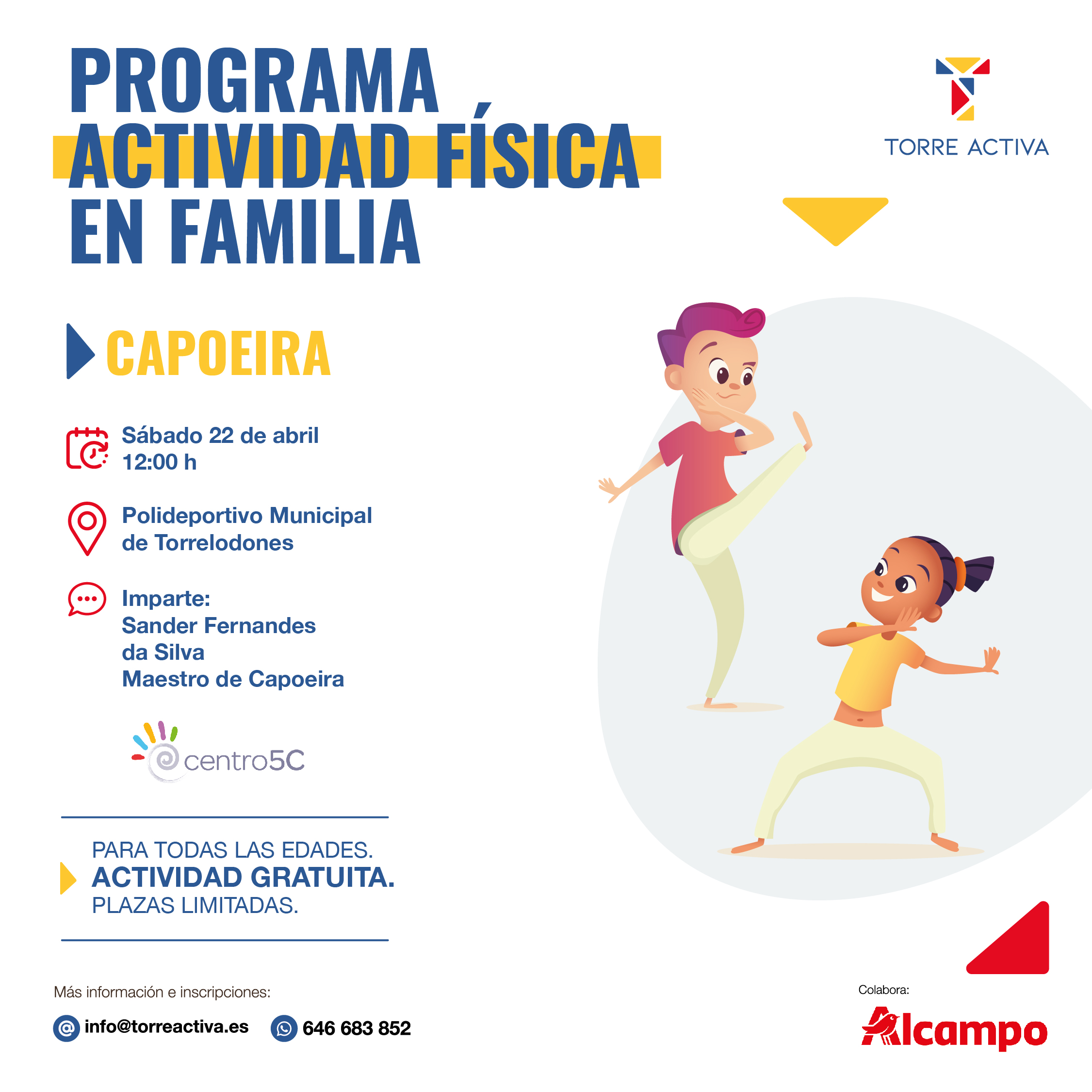 Capoeira, nueva actividad del Programa Actividad Física en Familia
