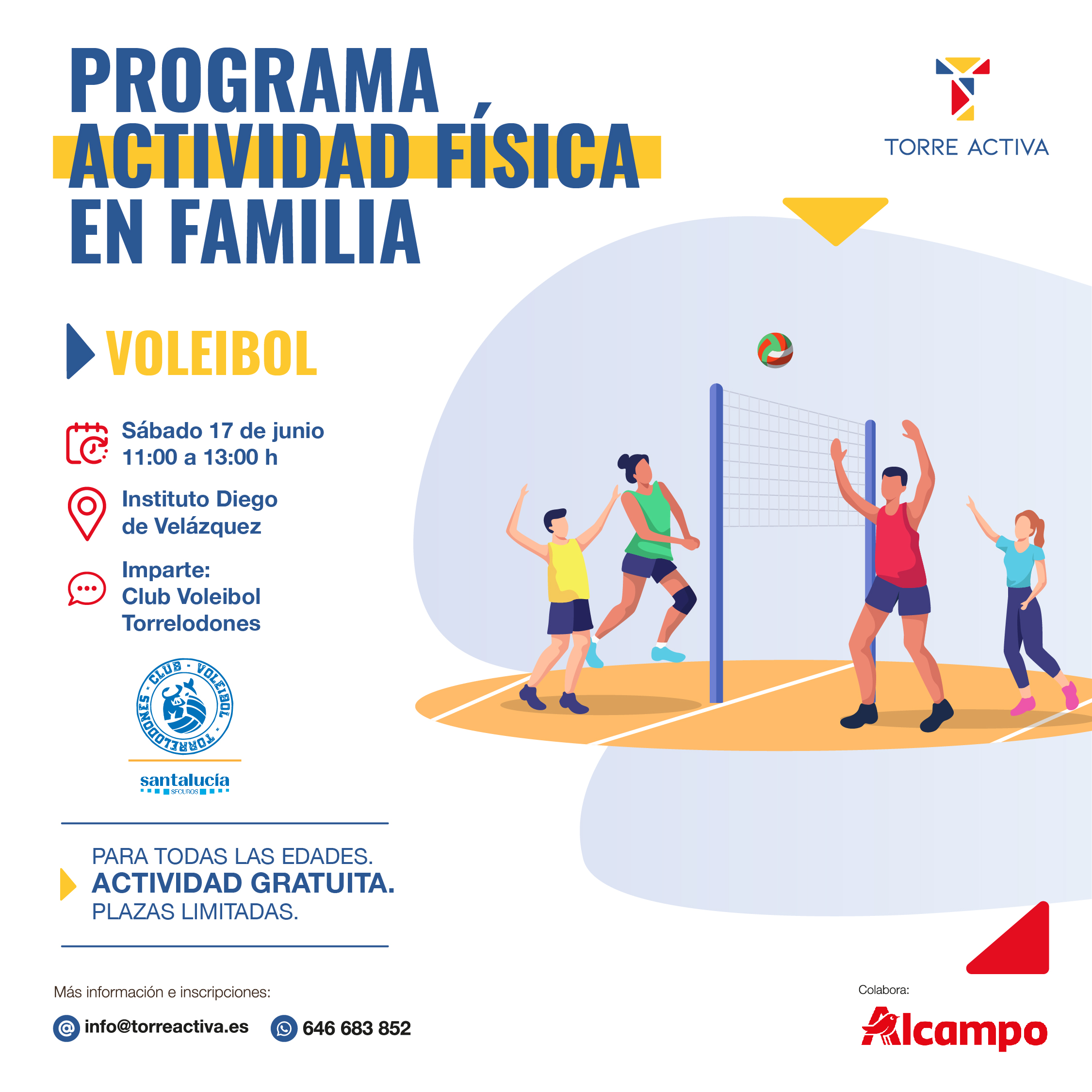 Nueva actividad del Programa Actividad Física en Familia: Voleibol