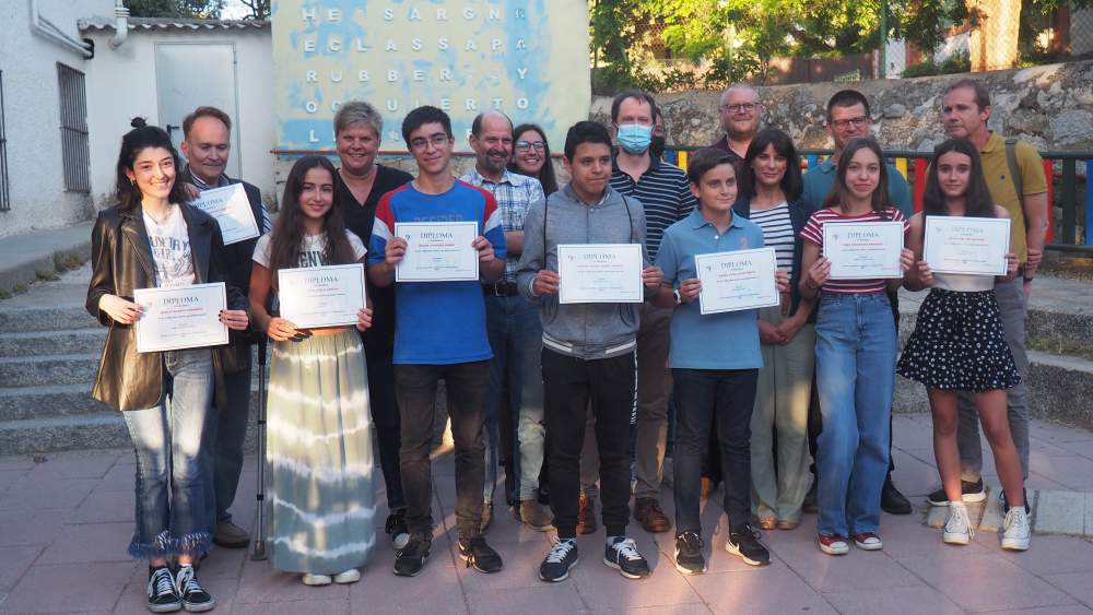 Ganadores del concurso de redacción en la Escuela Municipal de Idiomas