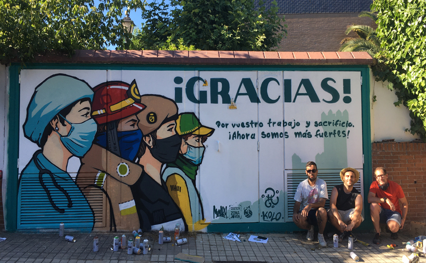 ¡Nueva intervención de graffiti en un espacio público de Torrelodones!