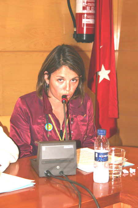 Elena Biurrun en el Pleno de Constitución en 2007