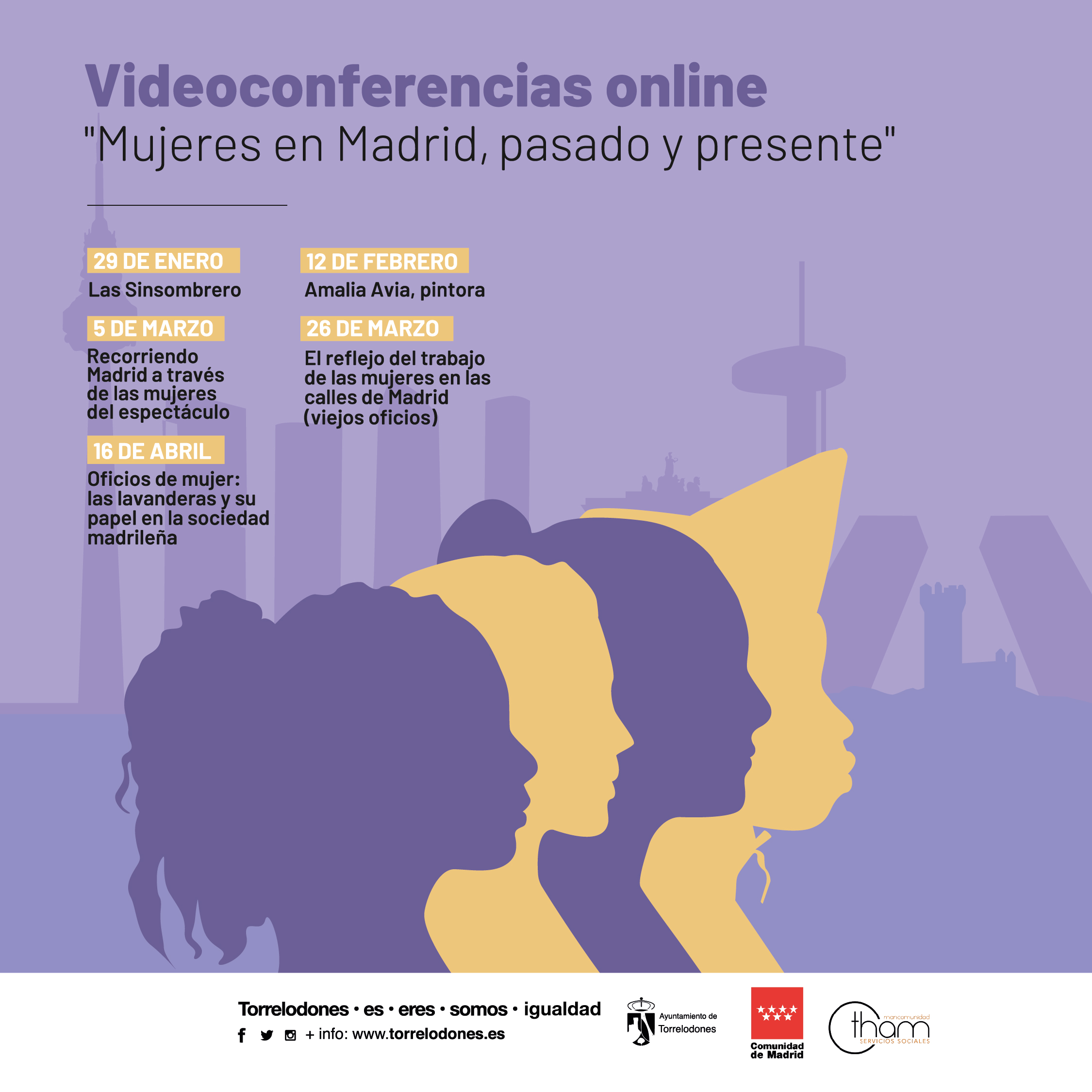 Videoconferencias online: “Mujeres en Madrid, pasado y presente”