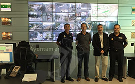 El concejal de Seguridad de Torrelodones visita el Centro de Control de Cámaras de Torrejón de Ardoz