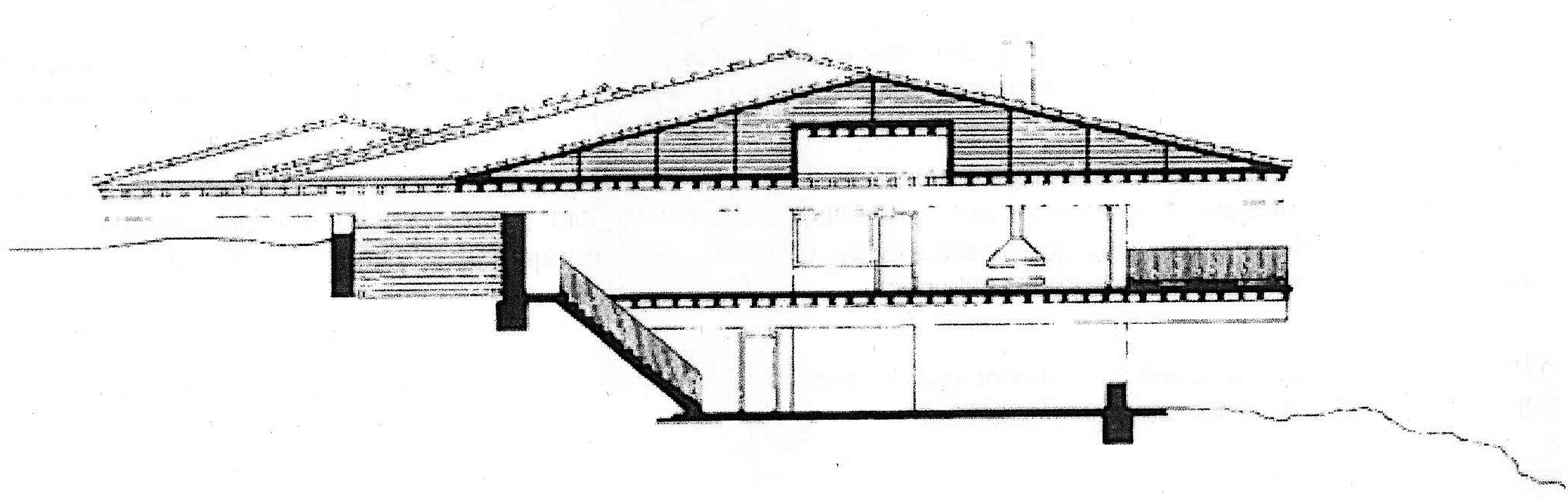 Sección transversal original Casa Lucio